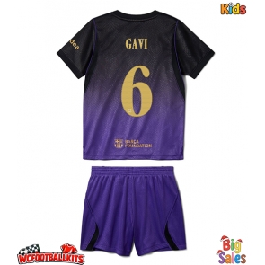 Barcelona Paez Gavi #6 Replica Away Stadium Kit for Kids 2026-27 Short Sleeve (+ pants)